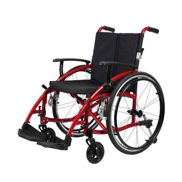 Foldable Aluminum Manual Wheelchair Faltbarer Aluminium-Handrollstuhl mit Schnellspannrädern
