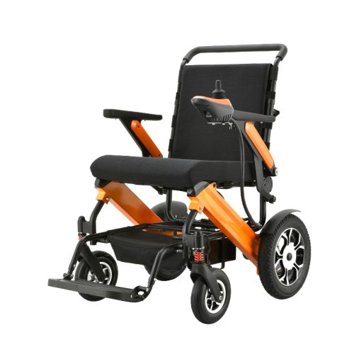 Leichter Reisefähiger Elektrorollstuhl – Faltbar, Mit Manueller Option, Hochklappbare Armlehnen