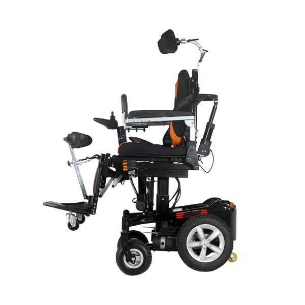 Electric Standing Wheelchair with Recline Elektrischer Stehrollstuhl mit Neigungs- und Dual-Mode-Steuerung
