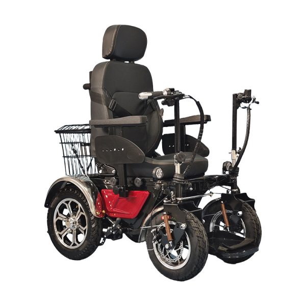05 High-Speed Offroad-Rollstuhl mit Neigbarer Sitzfunktion & Doppelgriffsteuerung