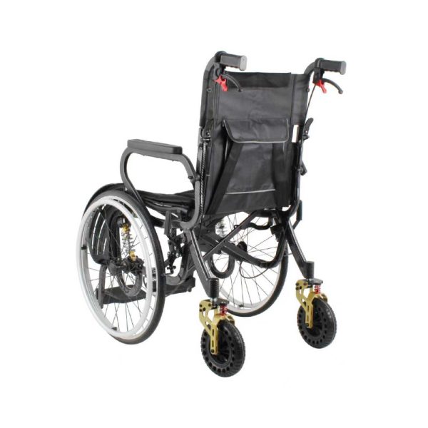03 Kompakte manuelle Rollstuhl YSM2006 mit fortschrittlicher Stoßdämpfung und faltbarem Komfort
