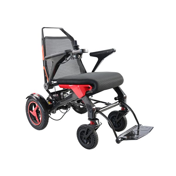 04 Carbon Fiber Elektrischer Rollstuhl mit Doppelantrieb und ergonomischem Komfort