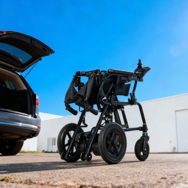 11 Dual-Motor Faltbarer Elektrorollstuhl | Robustes 100 kg Mobilitätshilfsmittel