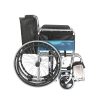 02 Leichter faltbarer manueller Toilettenrollstuhl | Abnehmbares Bettpfännchen