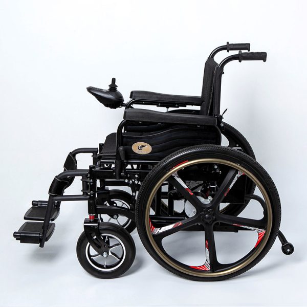 02 Tragbarer, leichter elektrischer Rollstuhl YSE111 mit Magnesiumrahmen