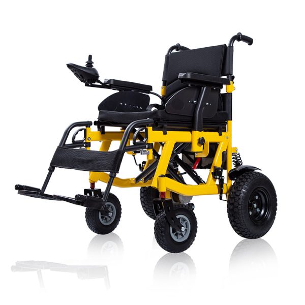 01 Stahlrahmen Falt-Elektrorollstuhl YSE126 – 100 kg Traglast, 15 km Reichweite, zwei 250-W-Motoren