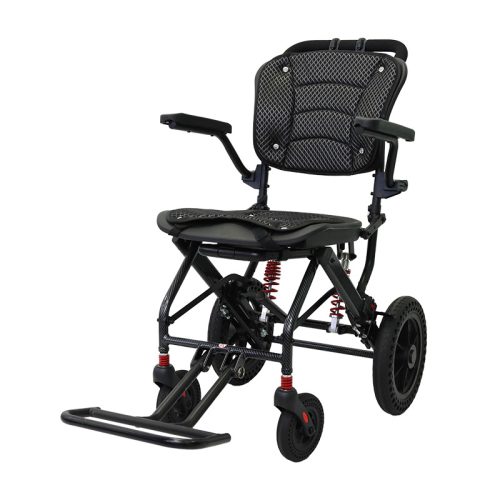 01 Leichter faltbarer Aluminium-Rollstuhl YSM2026 mit Stoßdämpfern