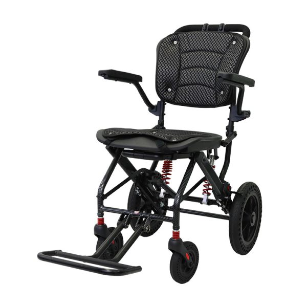 01 Leichter faltbarer Aluminium-Rollstuhl YSM2026 mit Stoßdämpfern