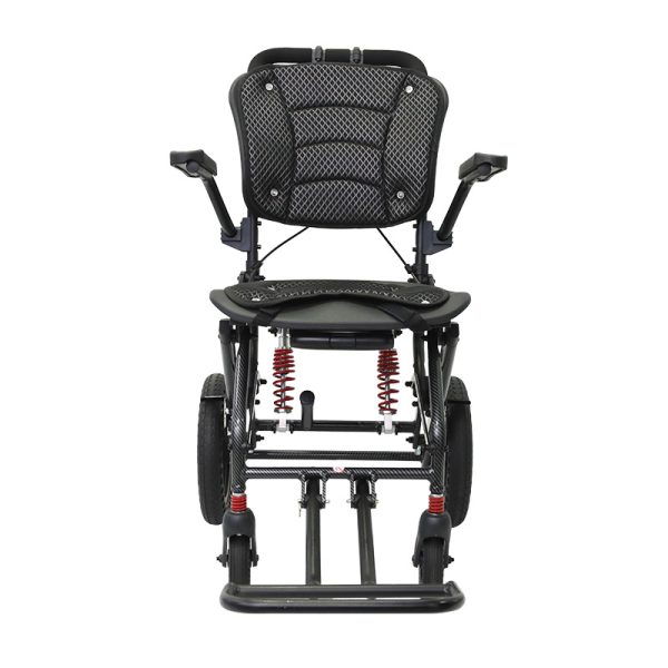 02 Leichter faltbarer Aluminium-Rollstuhl YSM2026 mit Stoßdämpfern