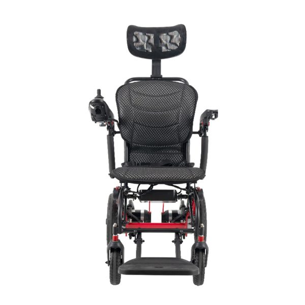 03 Ergonomischer faltbarer Elektrorollstuhl YSE147 mit Kopfstütze und Doppelmotor
