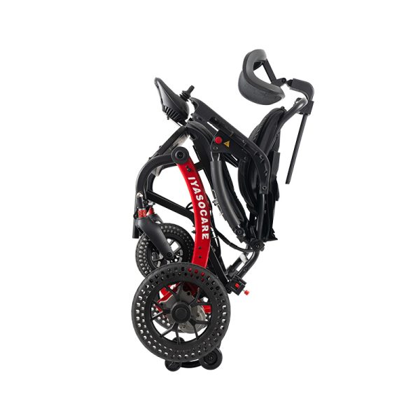 05 Ergonomischer faltbarer Elektrorollstuhl YSE147 mit Kopfstütze und Doppelmotor