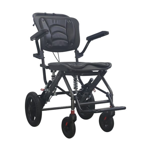 05 Leichter faltbarer Aluminium-Rollstuhl YSM2026 mit Stoßdämpfern
