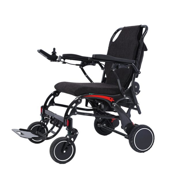 2 Elektrischer Klapprollstuhl aus Carbon YSE146 – 24 V, bürstenloses Reisemodell