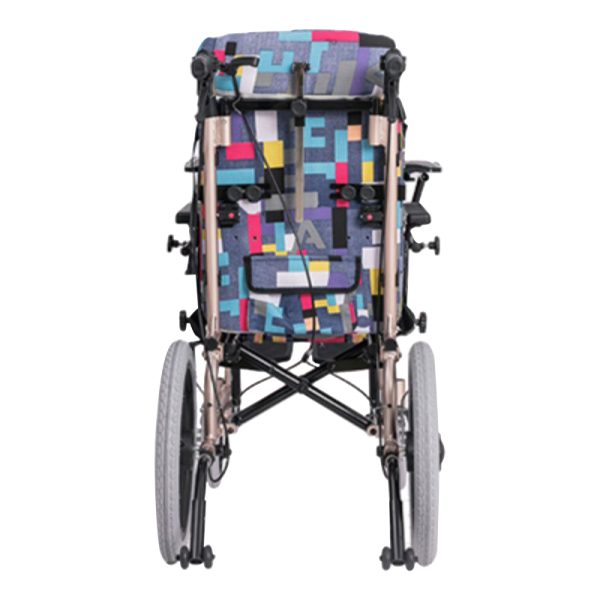 4 Leichter Kinderrollstuhl YSM2201L mit Faltmechanismus und verstellbarer Rückenlehne
