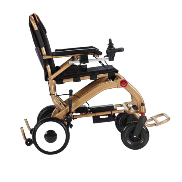 Faltbarer elektrischer Aluminium-Rollstuhl YSE141 mit 350-W-Bürstenlosmotor