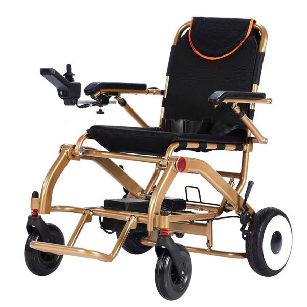 Faltbarer elektrischer Aluminium-Rollstuhl YSE141 mit 350-W-Bürstenlosmotor