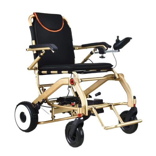 Faltbarer elektrischer Aluminium-Rollstuhl YSE141 mit 350-W-Bürstenlosmotor
