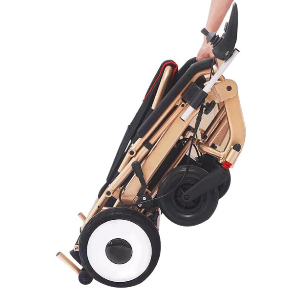 Faltbarer elektrischer Aluminium-Rollstuhl YSE141 mit 350-W-Bürstenlosmotor