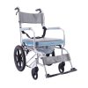 01 Faltbarer Aluminium-Toilettenrollstuhl YSM2058 mit PU-Rädern
