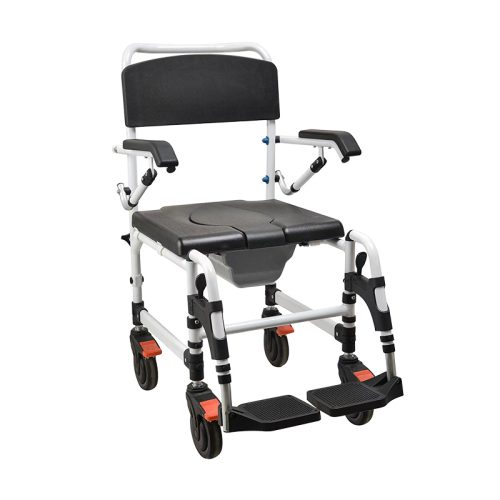 01 Faltbarer manueller Aluminium-Rollstuhl YSM2057 mit Toilettenfunktion und leichten PU-Rädern