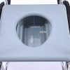 03 Faltbarer Aluminium-Toilettenrollstuhl YSM2058 mit PU-Rädern
