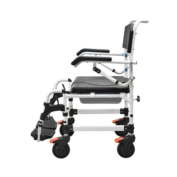 Faltbarer manueller Aluminium-Rollstuhl YSM2057 mit Toilettenfunktion und leichten PU-Rädern